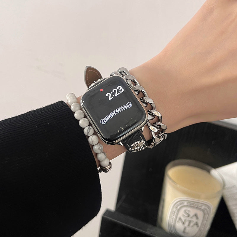 For Apple Watch Series 9 8 7 41mm / SE (2023) SE (2022) SE 6 5 4 40mm / 3 2 1 38mm Leather Watch Band Bracelet For Apple Watch Series 9 8 7 41mm / SE (2023) SE (2022) SE 6 5 4 40mm / 3 2 1 38mm Leather Watch Band Bracelet